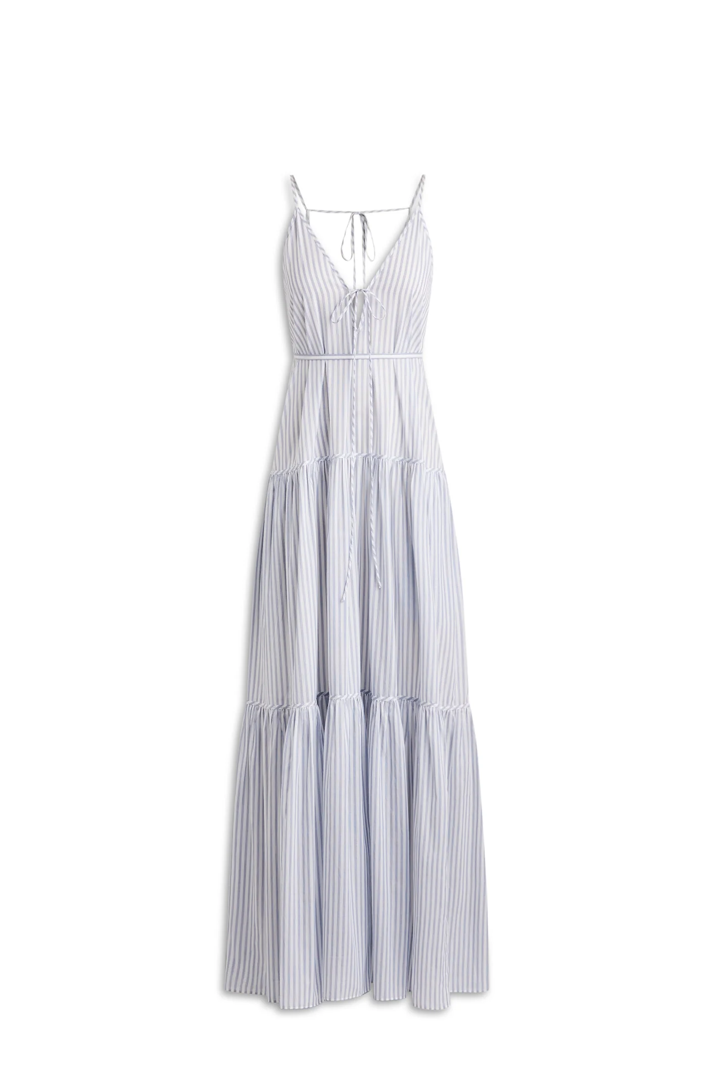STRIPE VOILE TIER DRESS