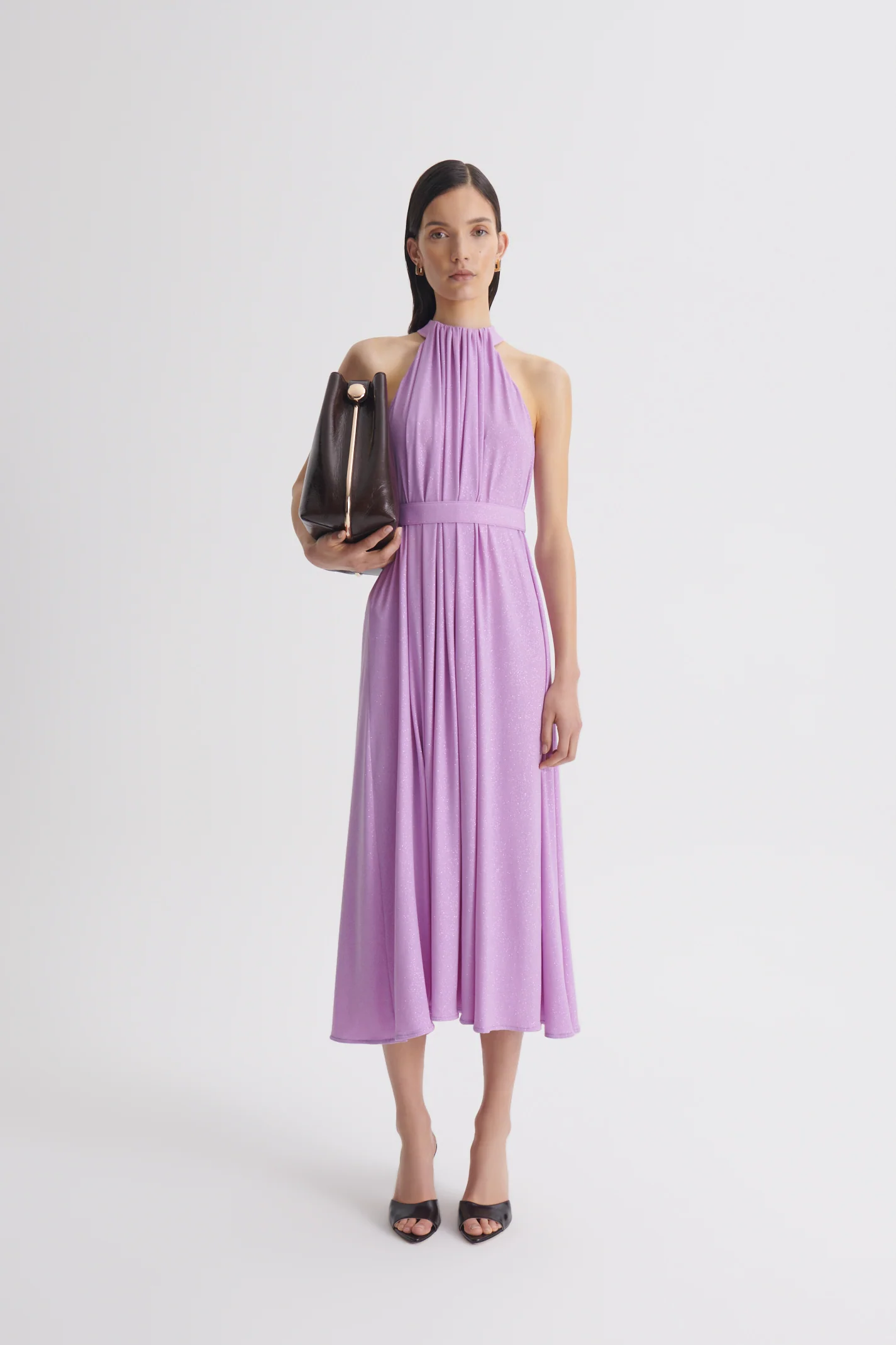 TINSEL TURBAN NECK GOWN - Image 4