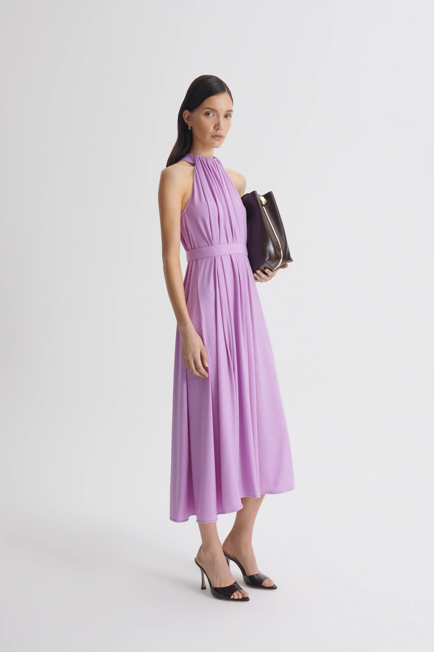 TINSEL TURBAN NECK GOWN - Image 5