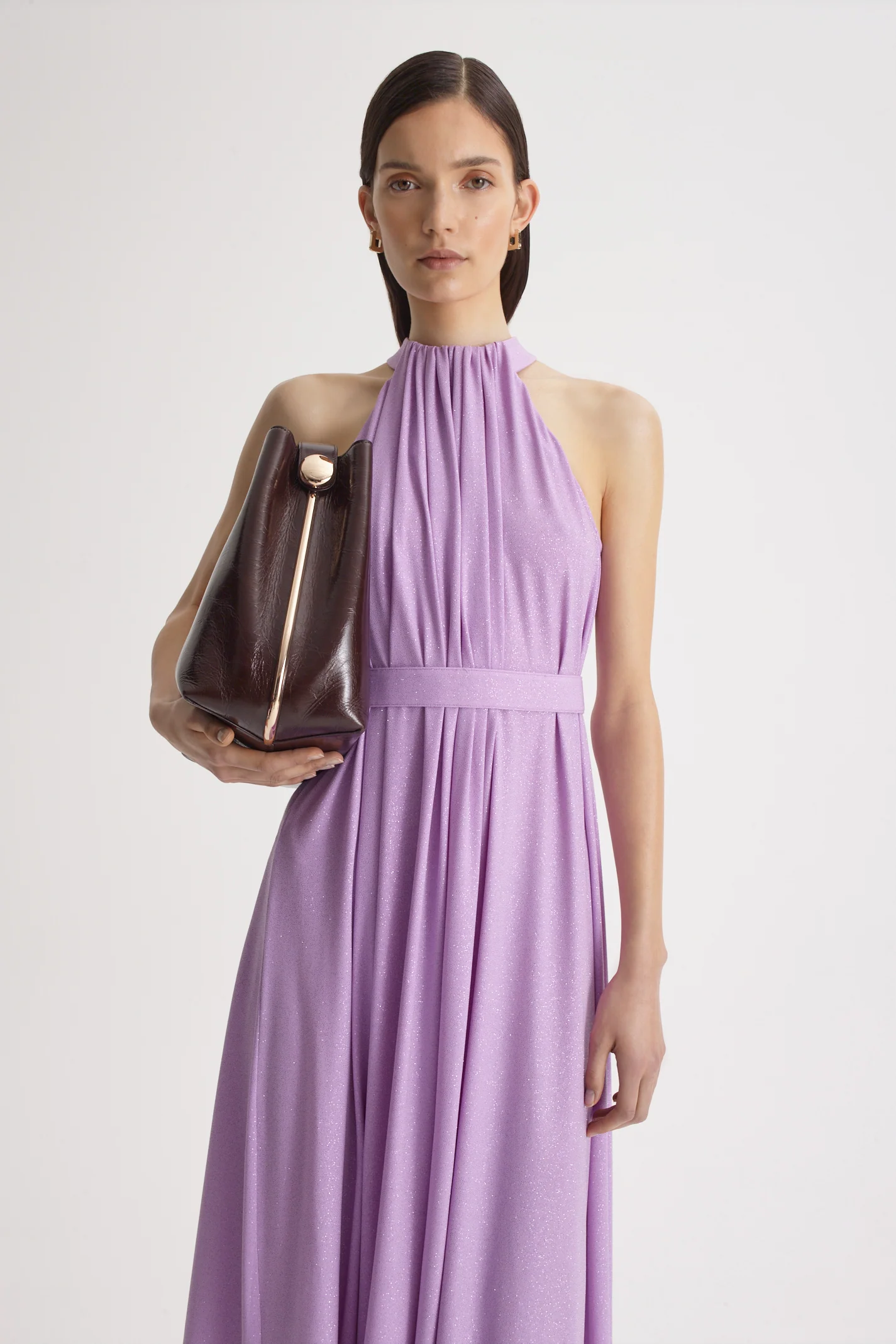 TINSEL TURBAN NECK GOWN - Image 7