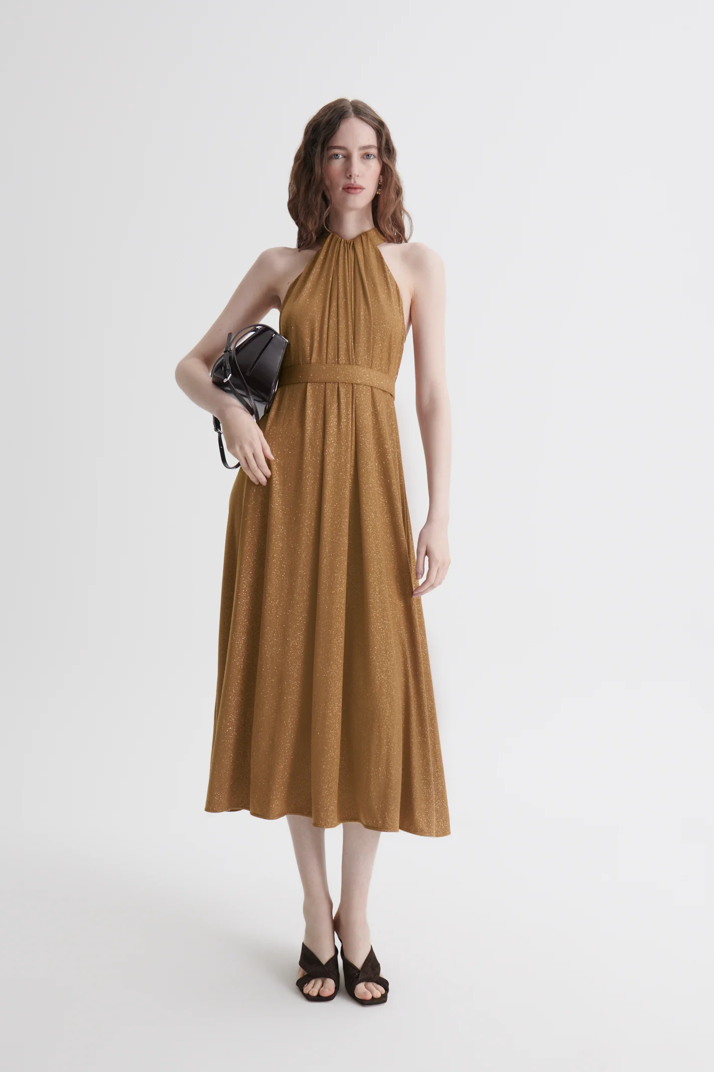 TINSEL TURBAN NECK GOWN - Image 4