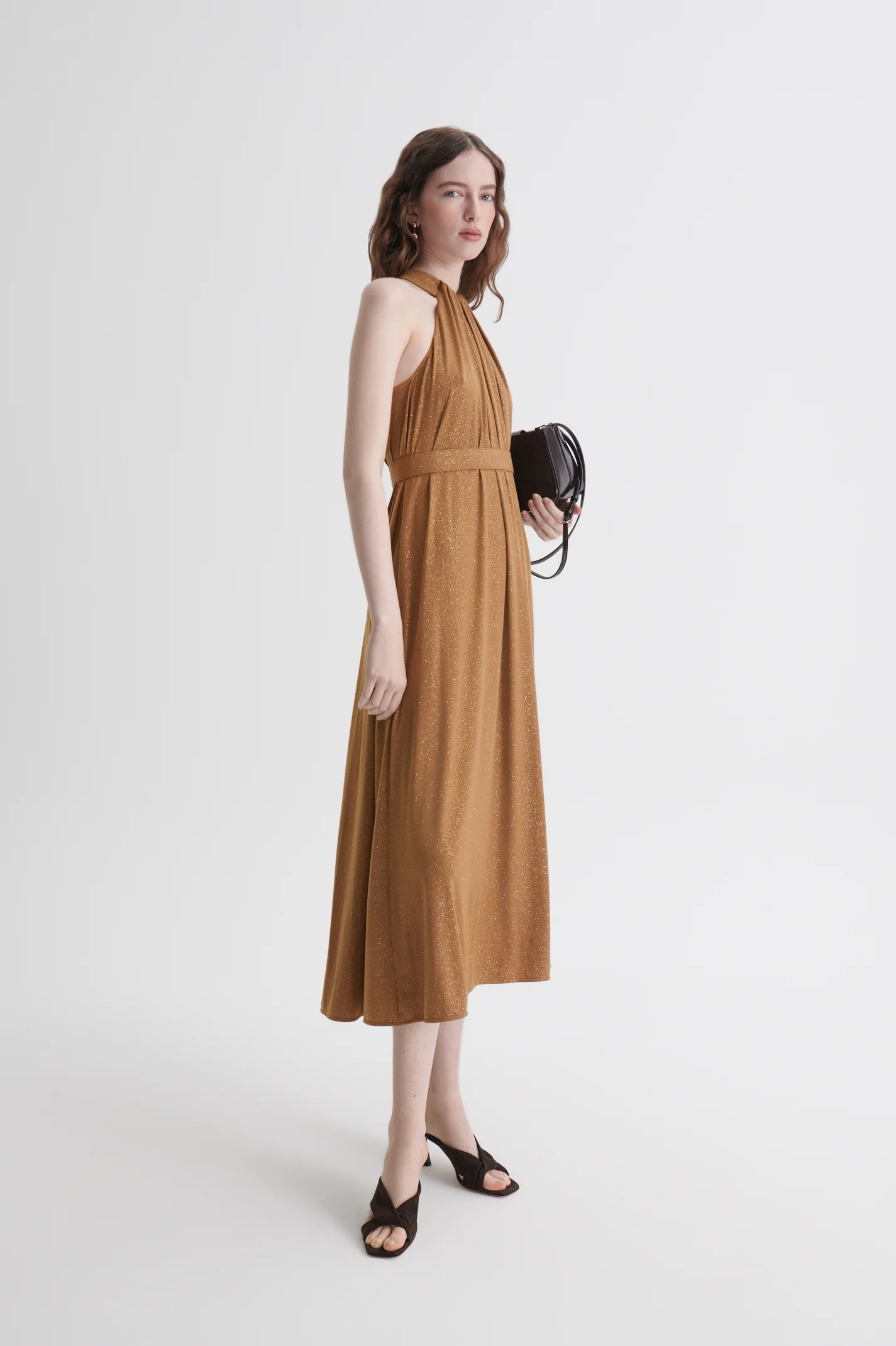 TINSEL TURBAN NECK GOWN - Image 5